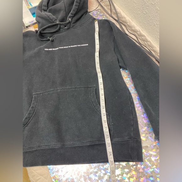 Inside We’re All The Same Your Anxiety Is Lying To You! Black Hoodie Size SMALL - Picture 10 of 13
